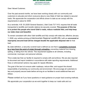 Tarping Requirements